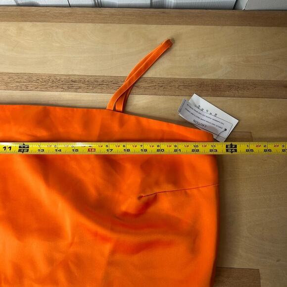 Eloquii Women’s Size 22 Orange Cropped Sleeveless Top Festival Rave Night Out - Picture 5 of 8
